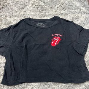 rolling stones cropped shirt